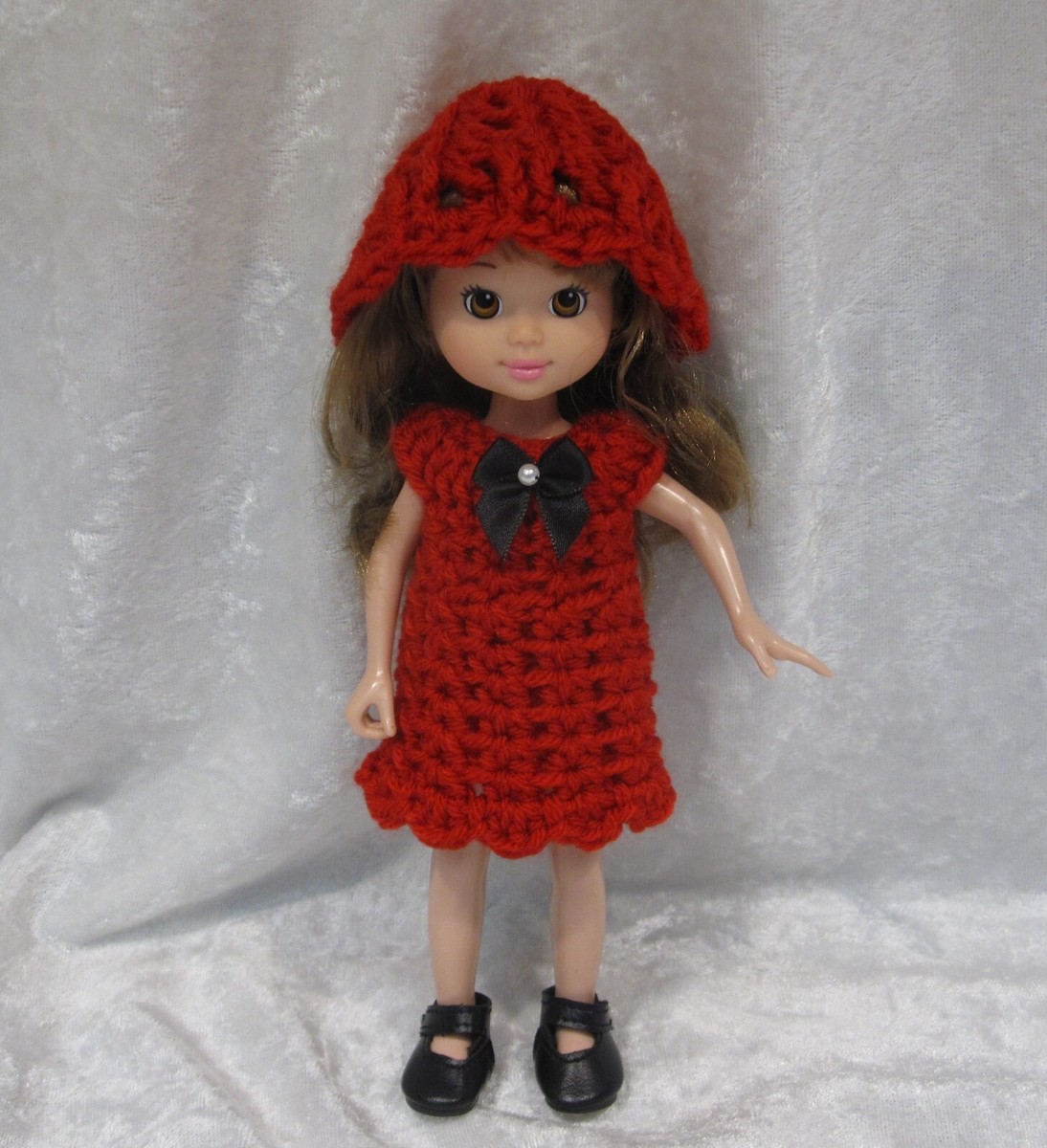 madeline crochet dress Made to fit #05 and Hat Set, Handmade Doll Clothes Set waist:34 Linen cotton blend blue 312 Baby jurkje the Mini Madeline Dress