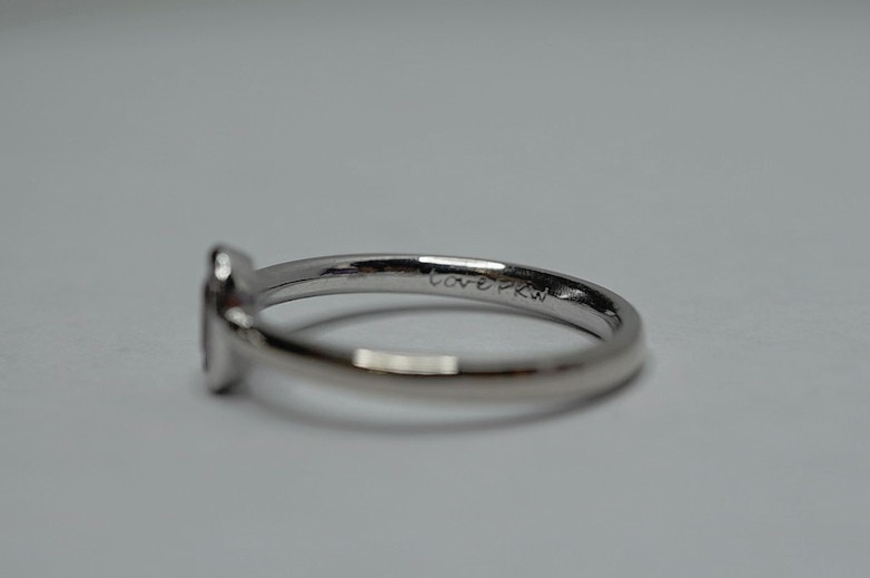 Bezel Set Ruby RIng, Oval Solitaire Ring white go… - image 3