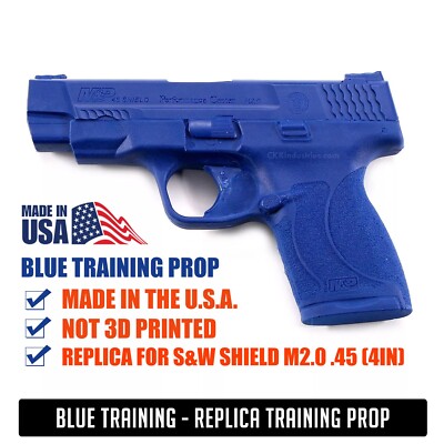 Blue Training Prop for S&W SHIELD M2.0 .45 (4in) - Solid Resin - Not a Gun
