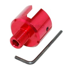 Red Aluminum Ruger .22 Mark 1,2,3 Bull 1/2"x28 TPI Muzzle Brake Adapter