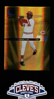 2004 DONRUSS ELITE JOE MORGAN 36/50 MIRROR GOLD CINCINNATI REDS TORCH