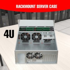 4U Rackmount Server Case Server Cabinet Case 24x SATA/ SAS 6G Drive Bays Steel