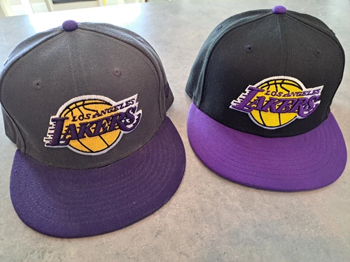 Los Angeles Lakers lot! LAL Men's 59FIFTY Fitted Cap - 5950 Hat Basketball 💜💛