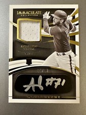 2021 Panini Immaculate Anderson Tejeda 34/39 Monochrome Eyeblack Relic RC Auto