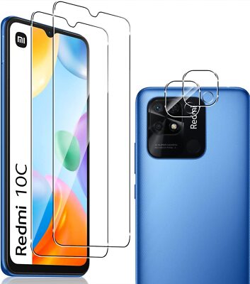 2X Schutzglas ( Display + Kamera ) für Xiaomi Redmi 10C Display Hartglas 9H