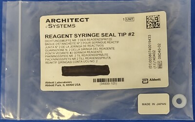 Architect Systems Reagent Syringe Seal Tip #2 P/N 09D40-03