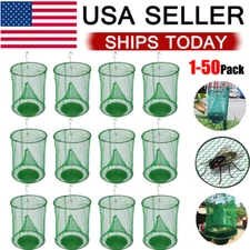 2024 Ranch Fly Traps Outdoor Hanging Stable Fly Catcher Reusable Fly Killer Cage
