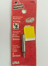 Vermont American 22062 High Speed Steel, 1/8" Veining Router Bit