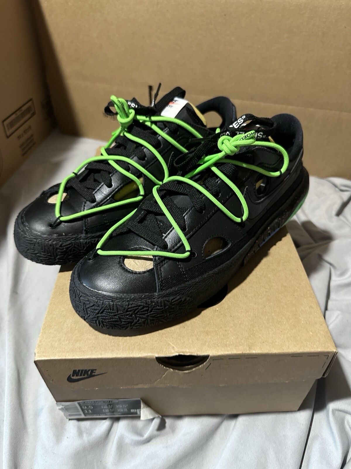 OFF WHITE X NIKE Taglia 9 5 Nike Off White x Blazer basso nero