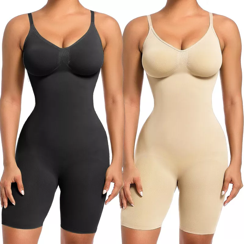 Womens Full Body Shaper Backless Bodysuits Tummy Control Shapewear