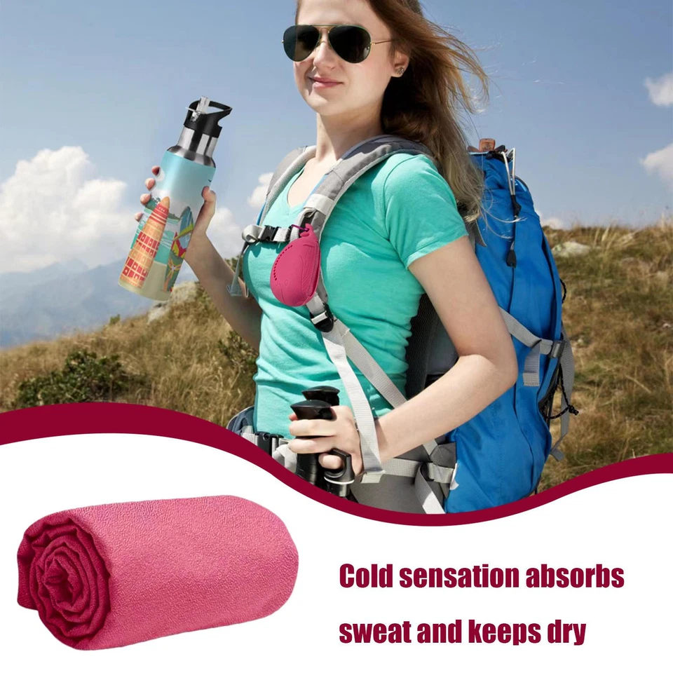 Toalhas esportivas para suor toalha de secagem rápida para acampamento macio leve charmoso - Imagem 3 de 4