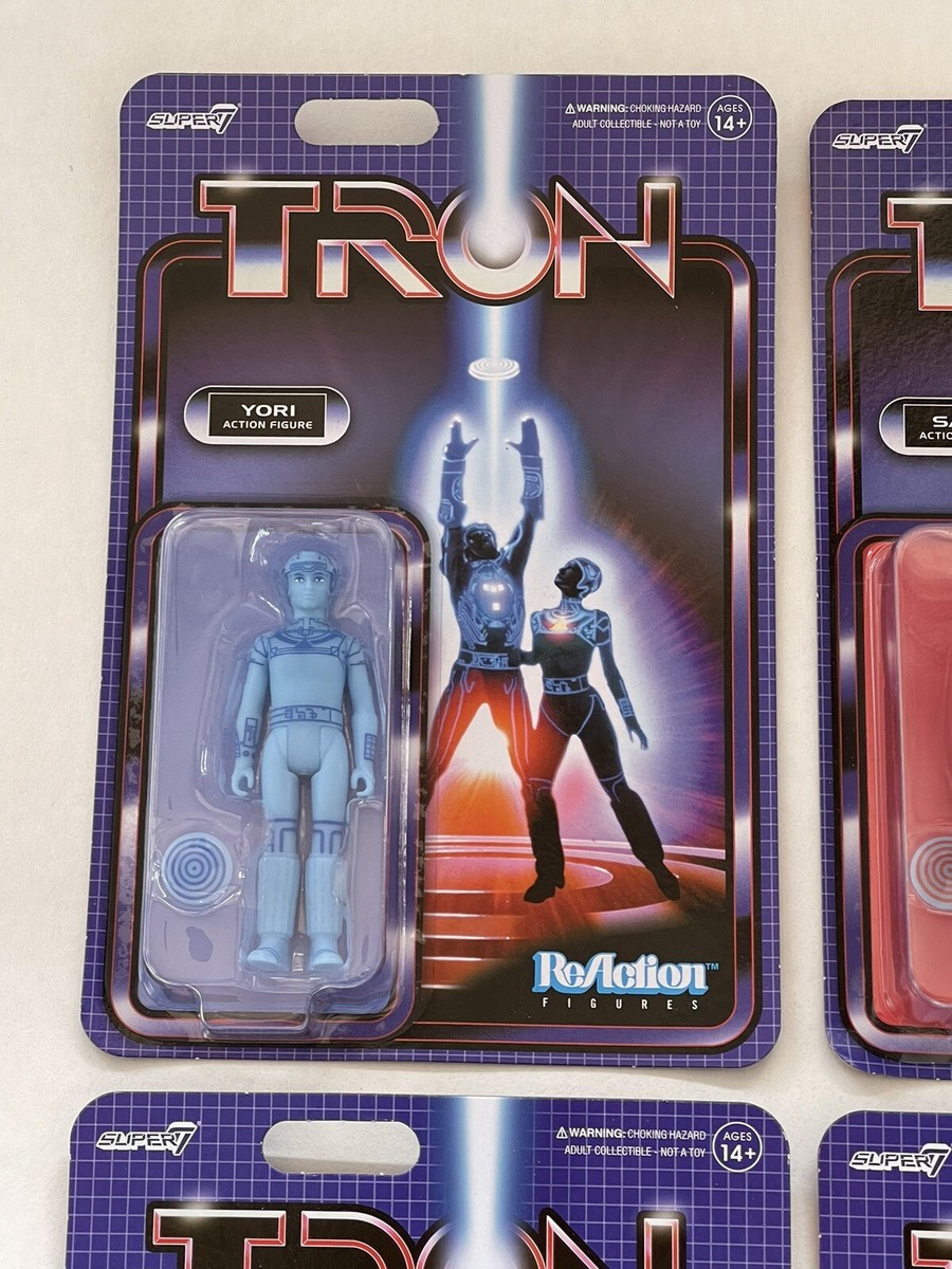Full Set Of 4 Tron ReAction Figures By Super 7 Disney Exclusive