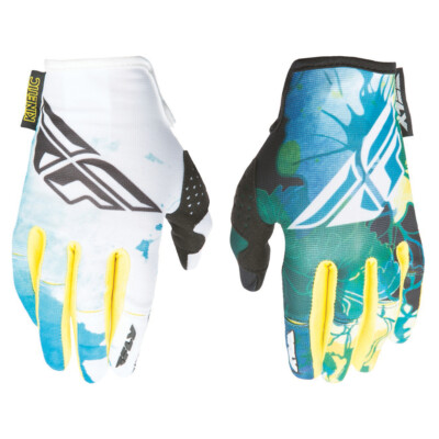 Fly Racing Kinetic Teal/Yellow MX Off Road Motocross Glove Women's Sizes XS - 2X