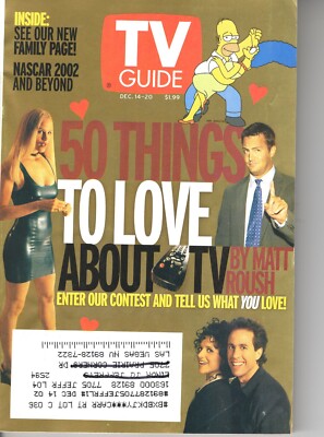 TV Guide Magazine 12/14/02 50 Things to Love About TV Matthew Perry