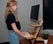 Adjustable standing laptop desk stand, Made in USA