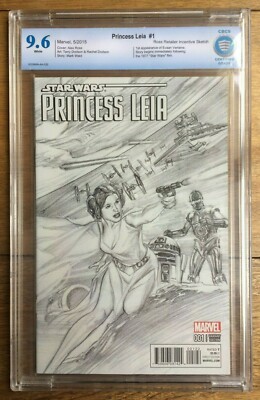 Princess Leia #1 1:300 Alex Ross Sketch Variant CBCS 9.6 1st App Evaan Verlaine 