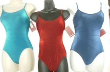  Mirella M285LI curved camisole leotard shiny fabric Ladies sizes shelflined