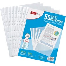 Eco-Friendly 8.5 x 11 Inch Sheet Protectors - 50 Pack, Top Loading Design