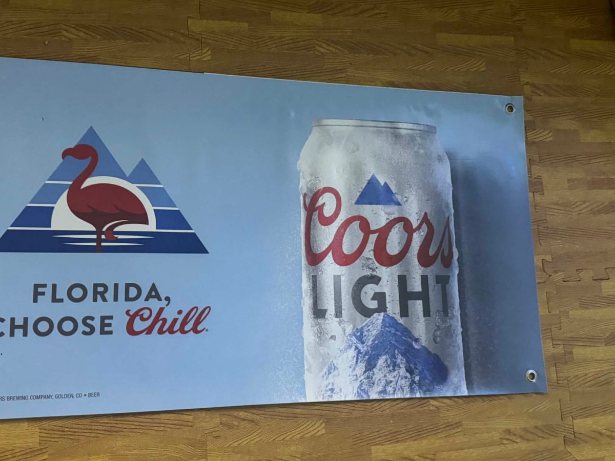 Coors LIGHT バナー ／アメリカンビール販促アイテム Coors Light Florida Choose Chill Banner 40x20 Bar Mancavedecor
