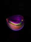Murano Submerged Glass Flavio Poli Sommerso Red & Yellow dish/bowl/ashtray Glows