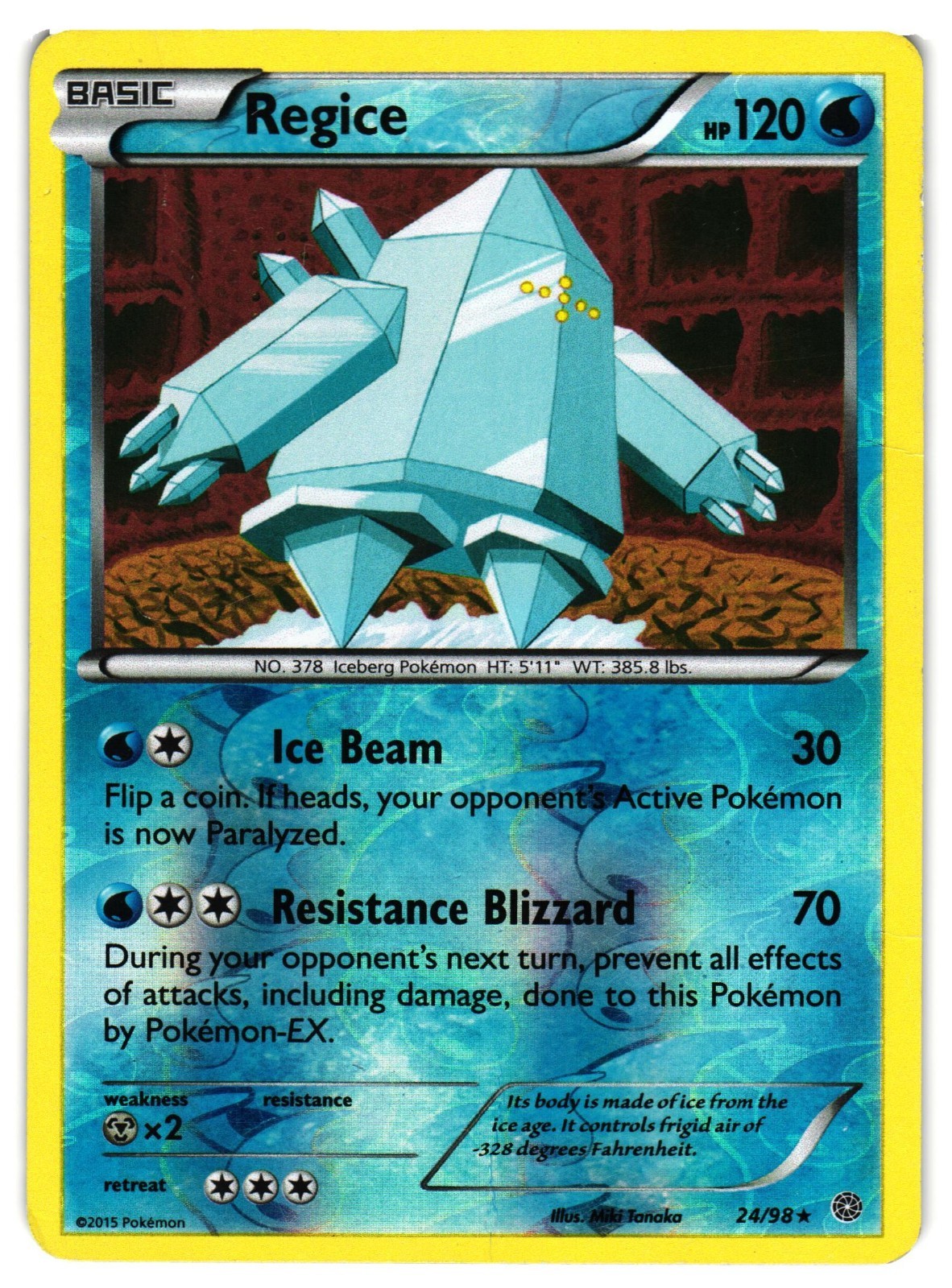 Pokemon TCG Regice 24/98 Rare Ancient Origins Reverse Holo DMG