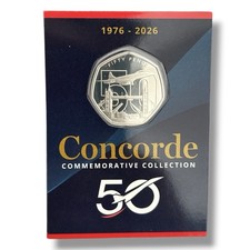 2026 Concorde 50p Coin Brand New Concorde 50th Anniversary 50p Coin