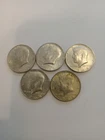 Lot of 5 1968-D Kennedy Half Dollars-40% Silver