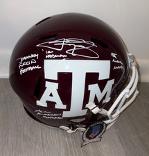 Johnny Manziel Signed Full Size Rep Helmet Texas A&M Multi Inscribed Beckett Wit