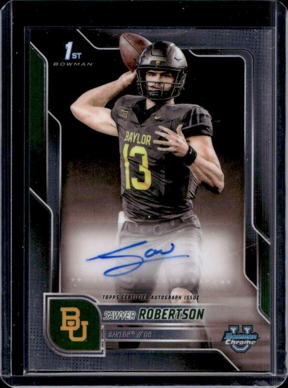 2025 Bowman Chrome University Sawyer Robertson Auto 1st Prospect #BCA-SR Bears