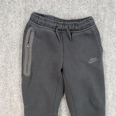 【BLACK/GRAY】REVERSIBLE NYLON*FLEECE PANTS Nike Tech Fleece Pants Boys Youth Medium Black Joggers Zip Pocket