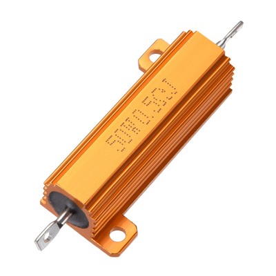 50W 0.5 Ohm Aluminium Chassis Mount, Wirewound Power Resistor Gold 1Pc