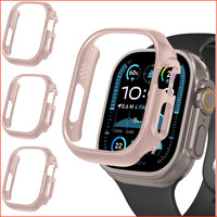 SchutzhüLle Hard Pc UltradüNn StoßFest FüR Apple Watch Ultra 49Mm 3 StüCk Pink