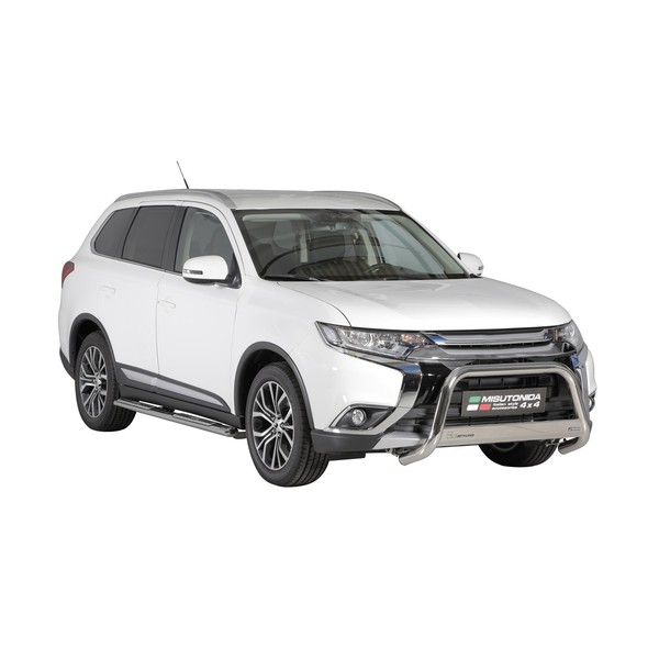Stahl Schwellerrohre Trittbretter FüR Mitsubishi Outlander Hybrid 2013-2021 Grau-image