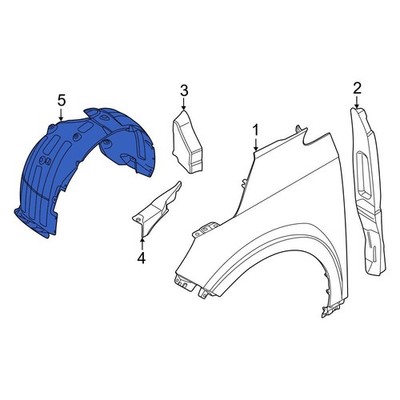 For Kia Carnival 2025-2026 Kia 86812R0500 Front Right Fender Splash Shield