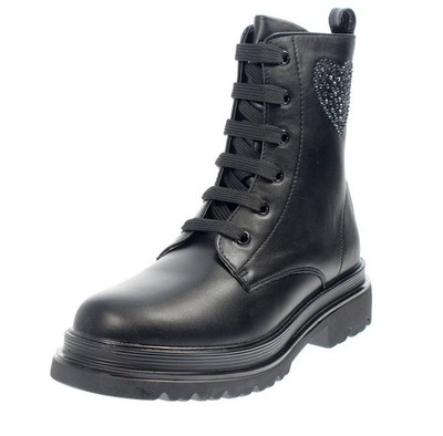 Asso Schnürstiefeletten mit Reißverschluss schwarz - Größe 24 Schuhe Mädchen Junior
