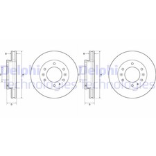 2X DELPHI BREMSSCHEIBEN 302mm BELÜFTET VORNE PASSEND FÜR FORD RANGER | BG9140C