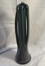 Vintage Murano Fused/Folded Swung Stretch Basket Vase 11" Art Glass Hand Blown