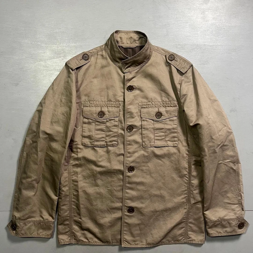 Burberry London Linen Jacket Collar 2Way Xl - Image 3 of 4