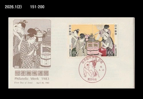 Art,Painting,Folkway,Traditional Kitchen,Tool,Philately Week,Japan 1983 FDC,Cook