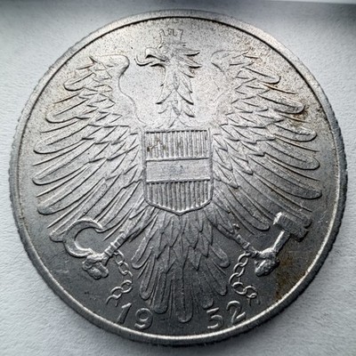 1952 Austria 5 Schilling Uncirculated Aluminum Coin Soviet Union USSR Communist
