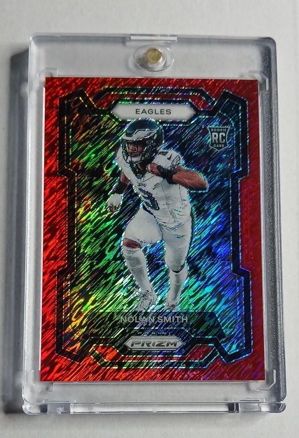2023 Panini Prizm - Rookies Nolan Smith #382 Red Shimmer Prizm /35 (RC) Ssp