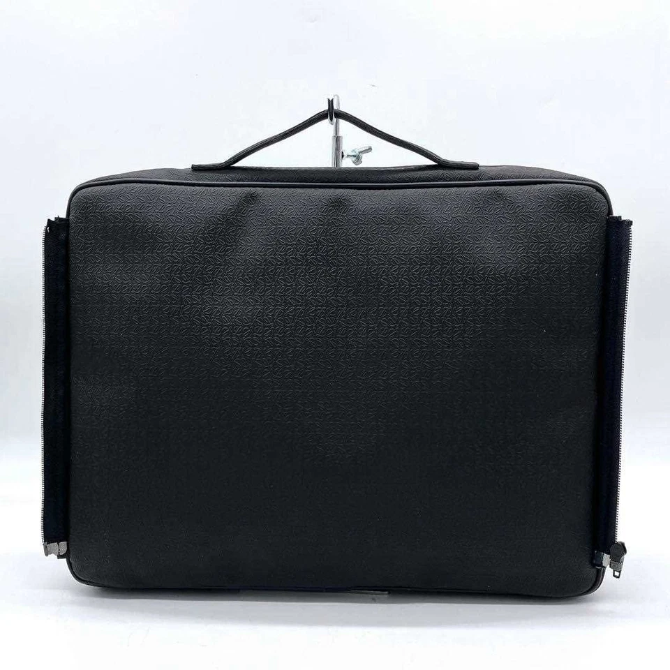 【LOEWE】Briefcase Repeat Anagram PVC Black Women's Pre-Owned From Japan - Image 3 of 4
