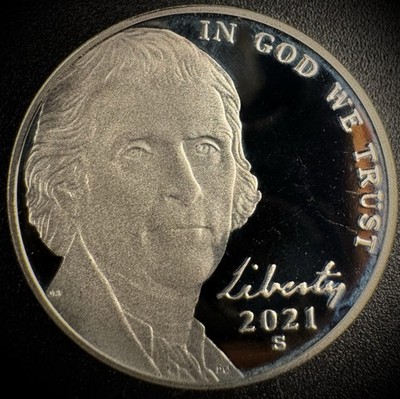2021-S Jefferson Nickel GEM PROOF DEEP ULTRA CAMEO Coin
