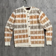 Vintage Jersild Snowflake Nordic Knit Cardigan Sweater Women's Medium
