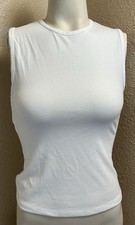 Wild Fable Women s Ribbed Open Back Tank Top Sleeveless Round Neck Size S