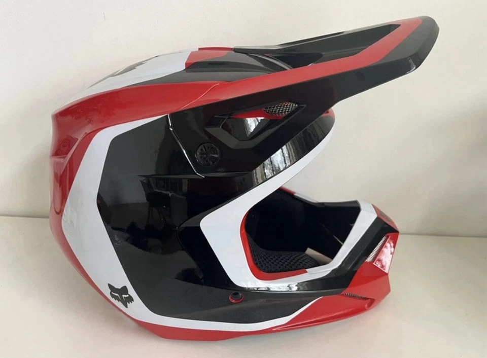 CASQUE FOX V1 Nitro noir rouge Blanc taille XL neuf Motocross Enduro Supermotard - Photo 4/4