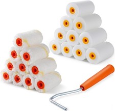 2 inch Paint Roller Kit, 20 Pack Small Paint Roller Set with High Density Foam P