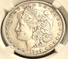 1889-P MORGAN SILVER DOLLAR in Extremely Fine to Almost Uncirculated condition 1