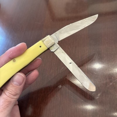 CASE XX 3254 Trapper Pocket Knife Bradford, PA USA 2 Blade Yellow
