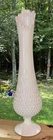 XLARGE Vintage Fenton Milk Glass Hobnail Swung Stretch Vase White Finger 19” EUC